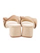 Larroude Raffia Ruffle Embellishment Slides