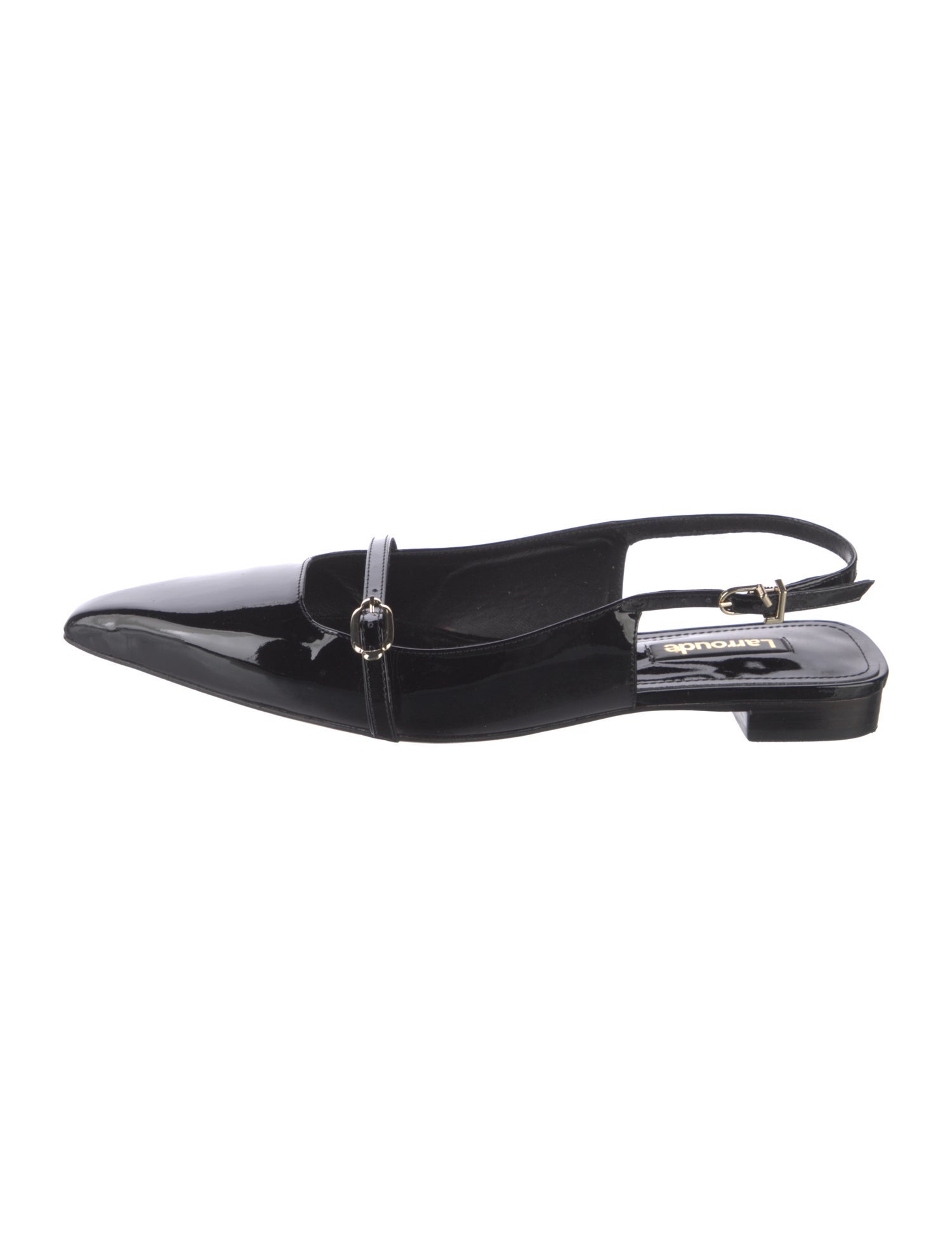Larroude Patent Leather Slingback Flats