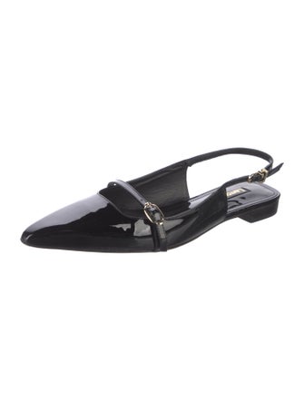 Larroude Patent Leather Slingback Flats