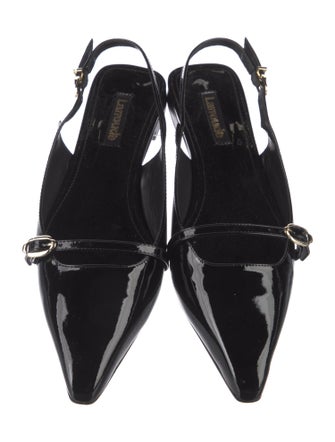 Larroude Patent Leather Slingback Flats