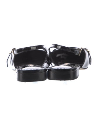 Larroude Patent Leather Slingback Flats