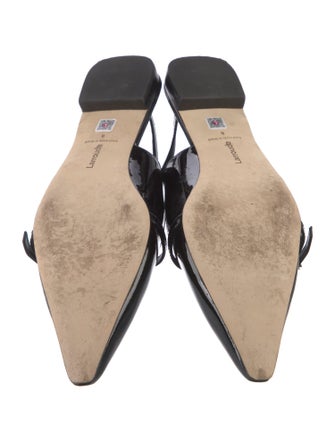 Larroude Patent Leather Slingback Flats