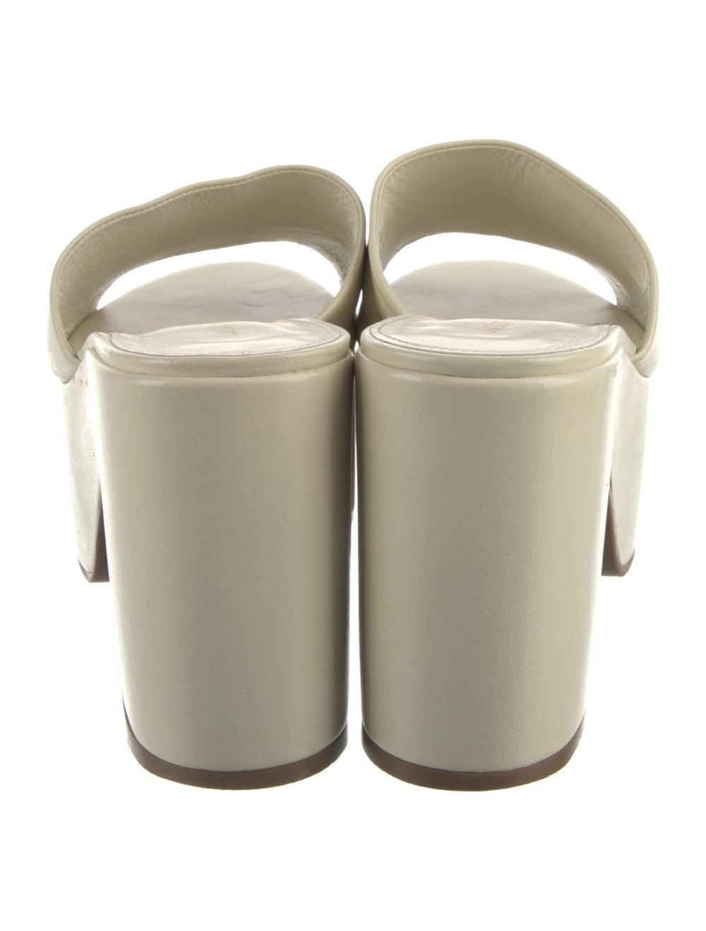 Larroude Leather Slides Neutrals Platform - image 4