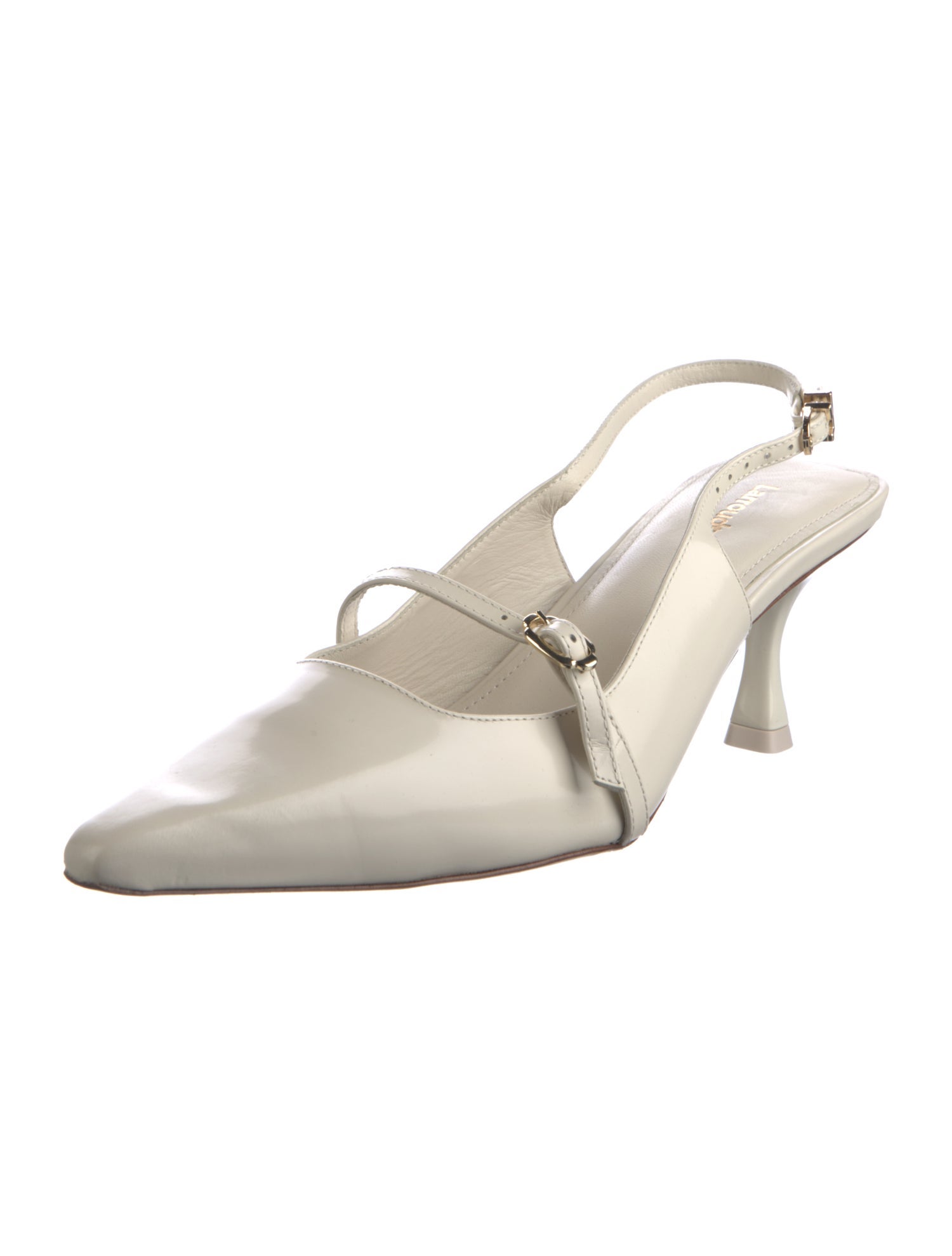 Larroude Leather Slingback Pumps