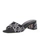 Larroude Canvas Floral Print Slides