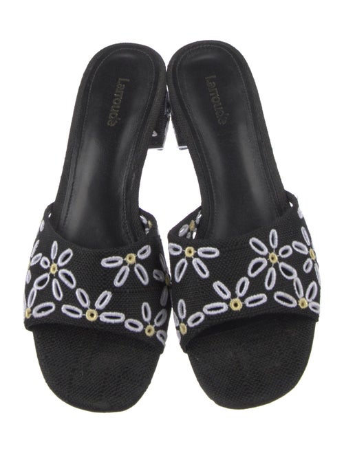 Larroude Canvas Floral Print Slides