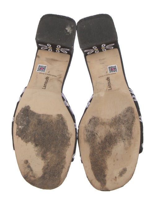 Larroude Canvas Floral Print Slides