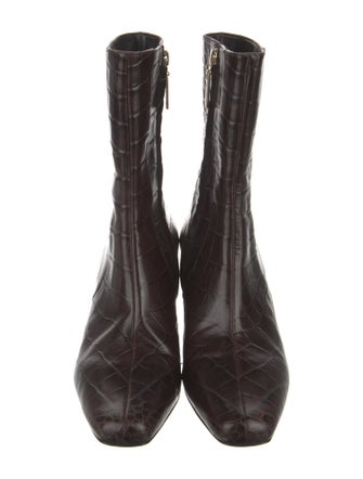 Larroude Crocodile Boots