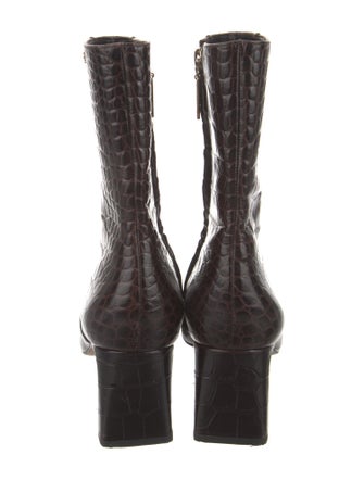 Larroude Crocodile Boots