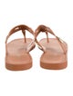 Larroude Leather Eyelet Trim Flip Flops