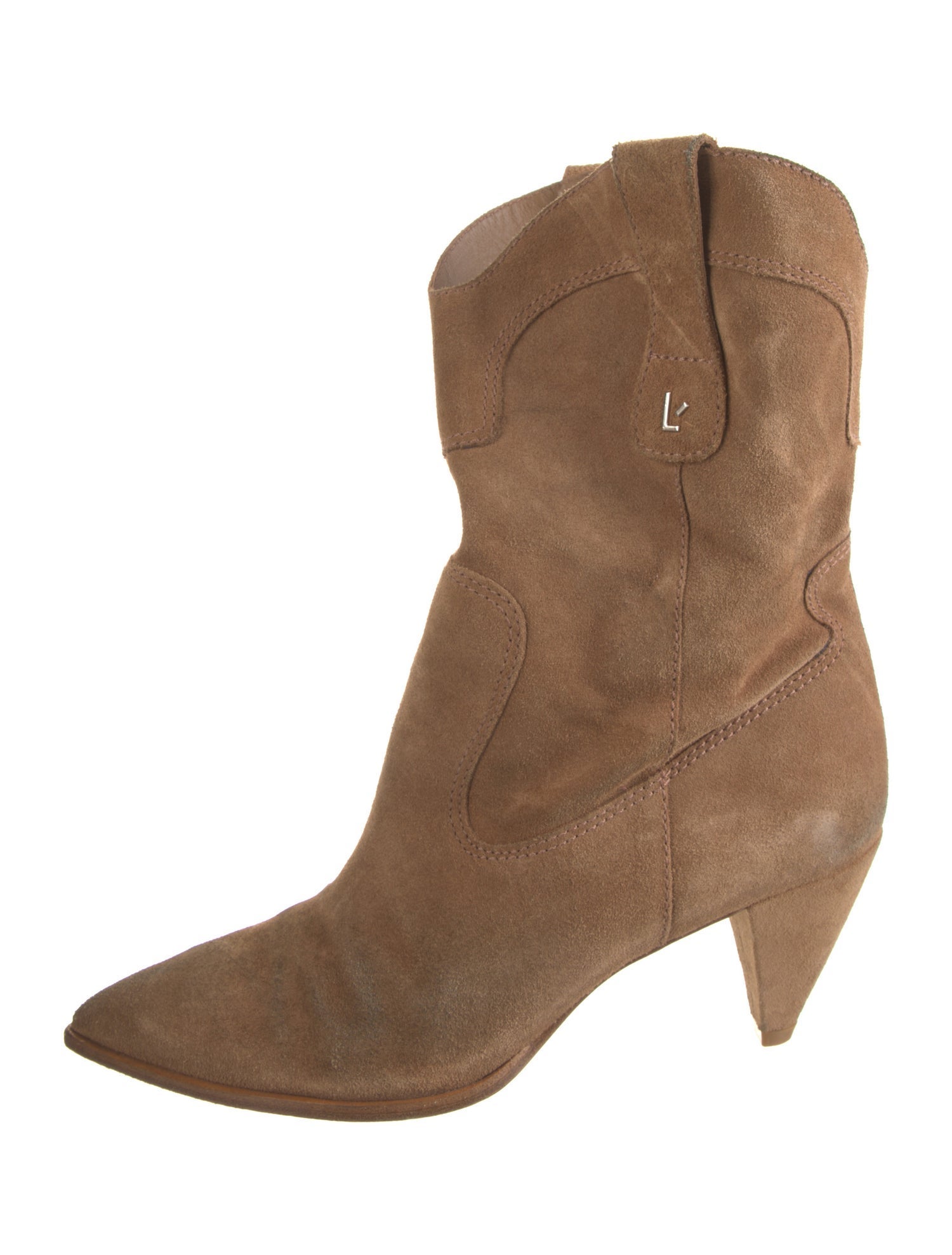 Larroude Suede Western Boots