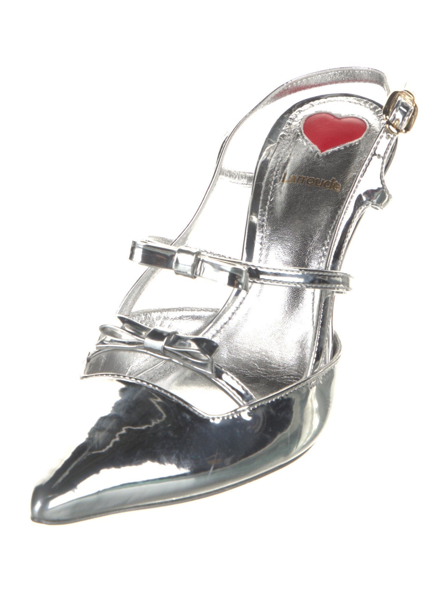 Larroude Patent Leather Slingback Pumps