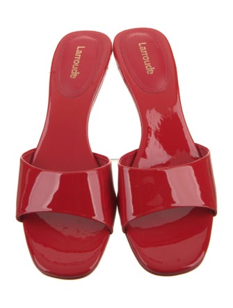 Larroude Patent Leather Slides