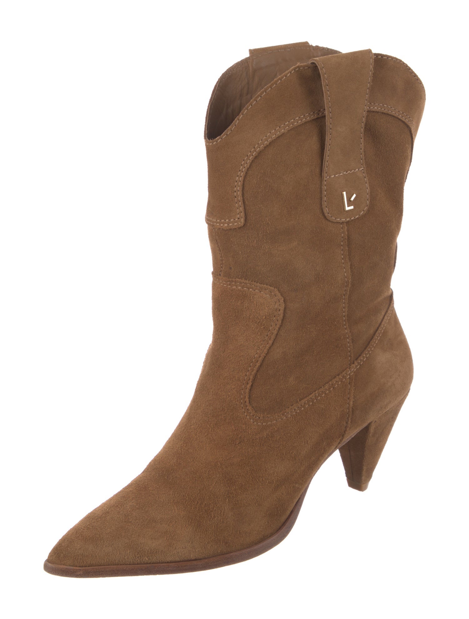 Larroude Suede Western Boots