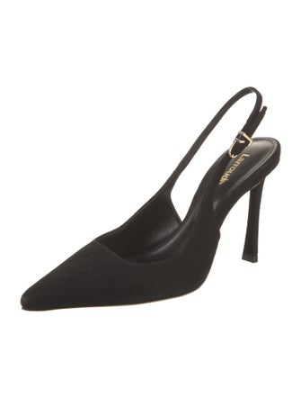 Larroude Suede Slingback Pumps