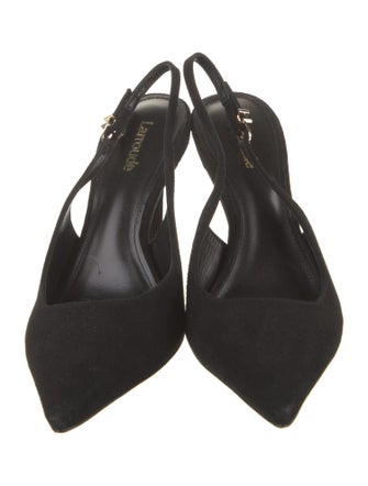 Larroude Suede Slingback Pumps
