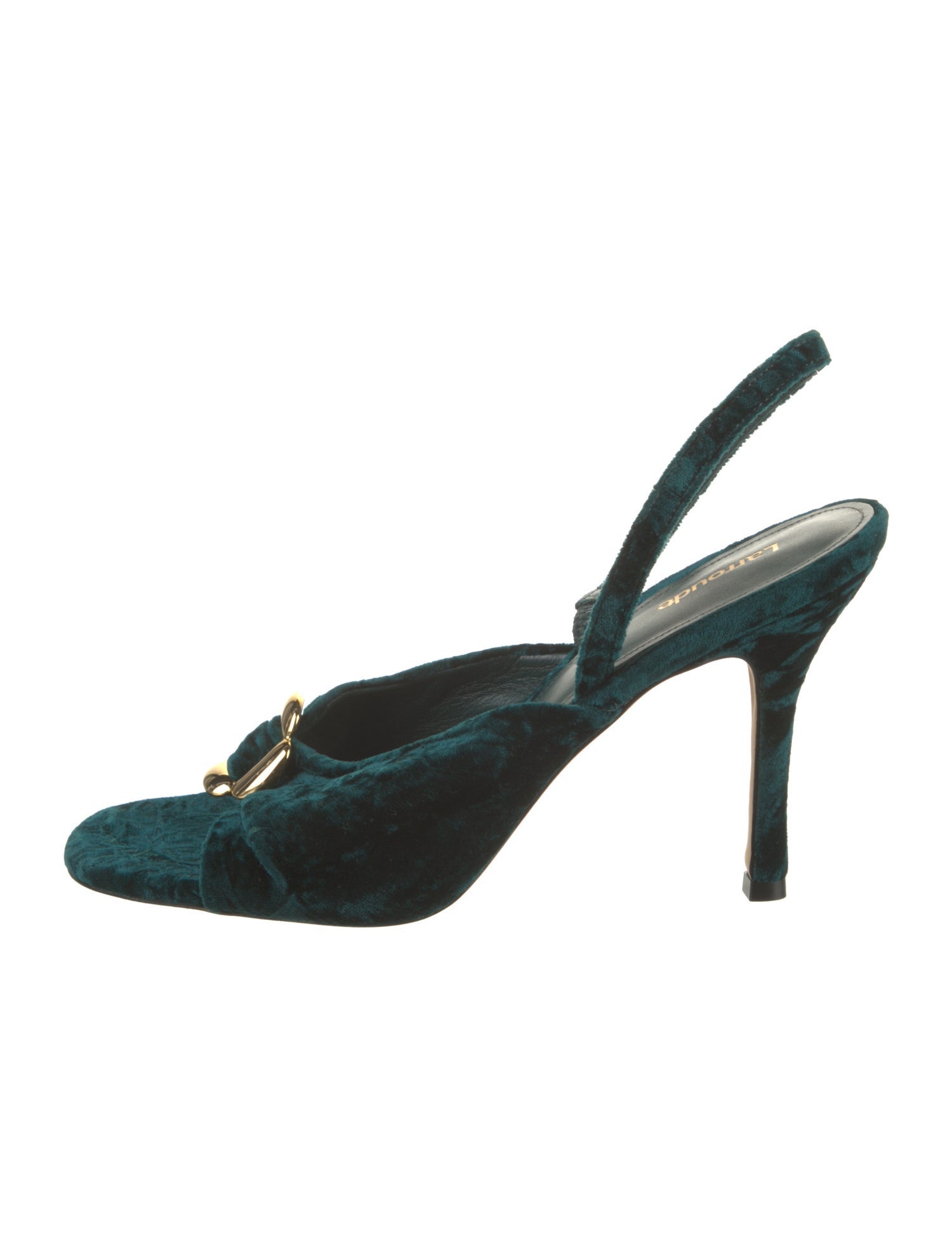 Larroude Velvet Slingback Sandals
