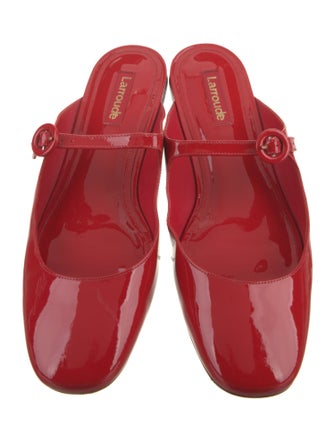 Larroude Patent Leather Mules