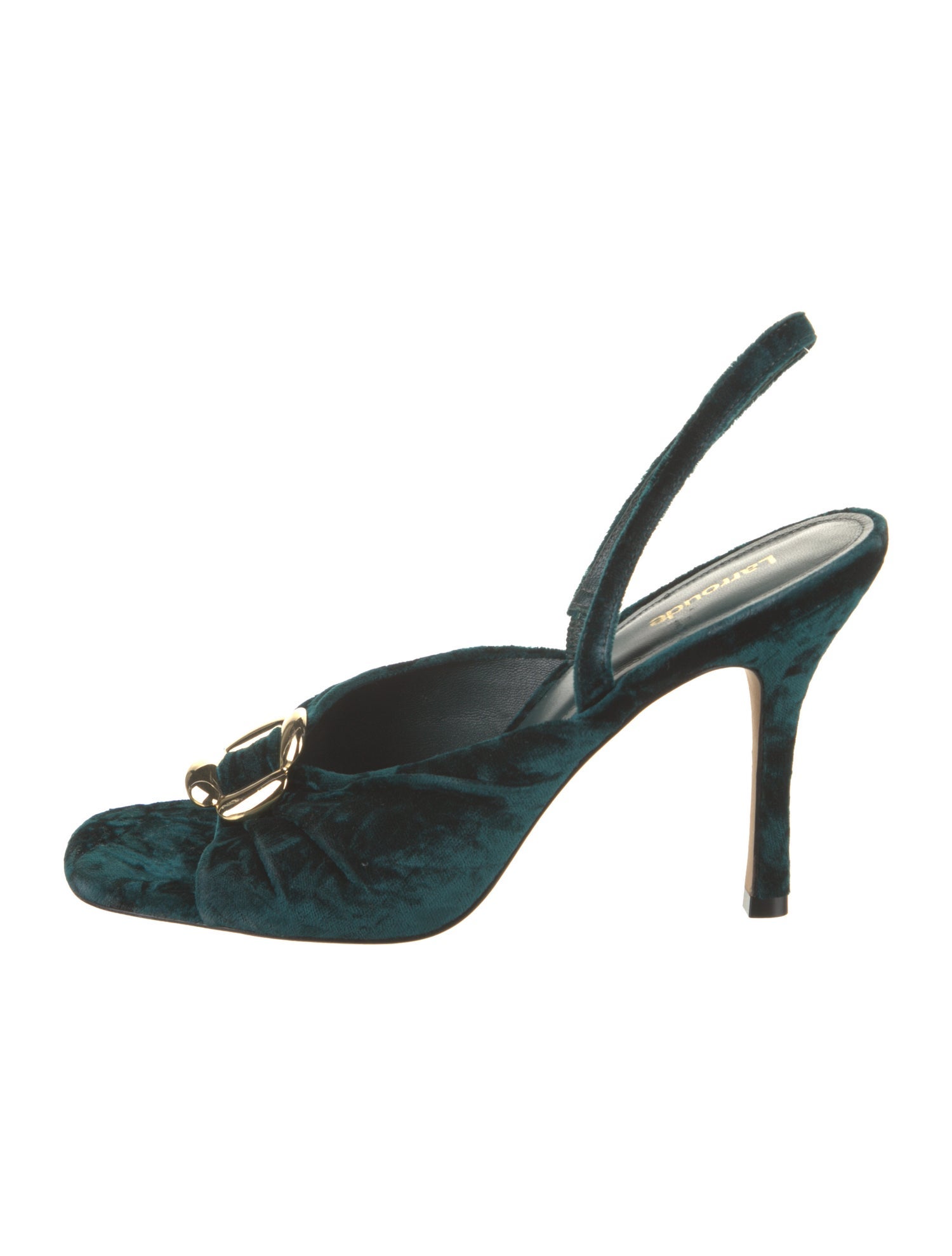 Larroude Velvet Slingback Sandals