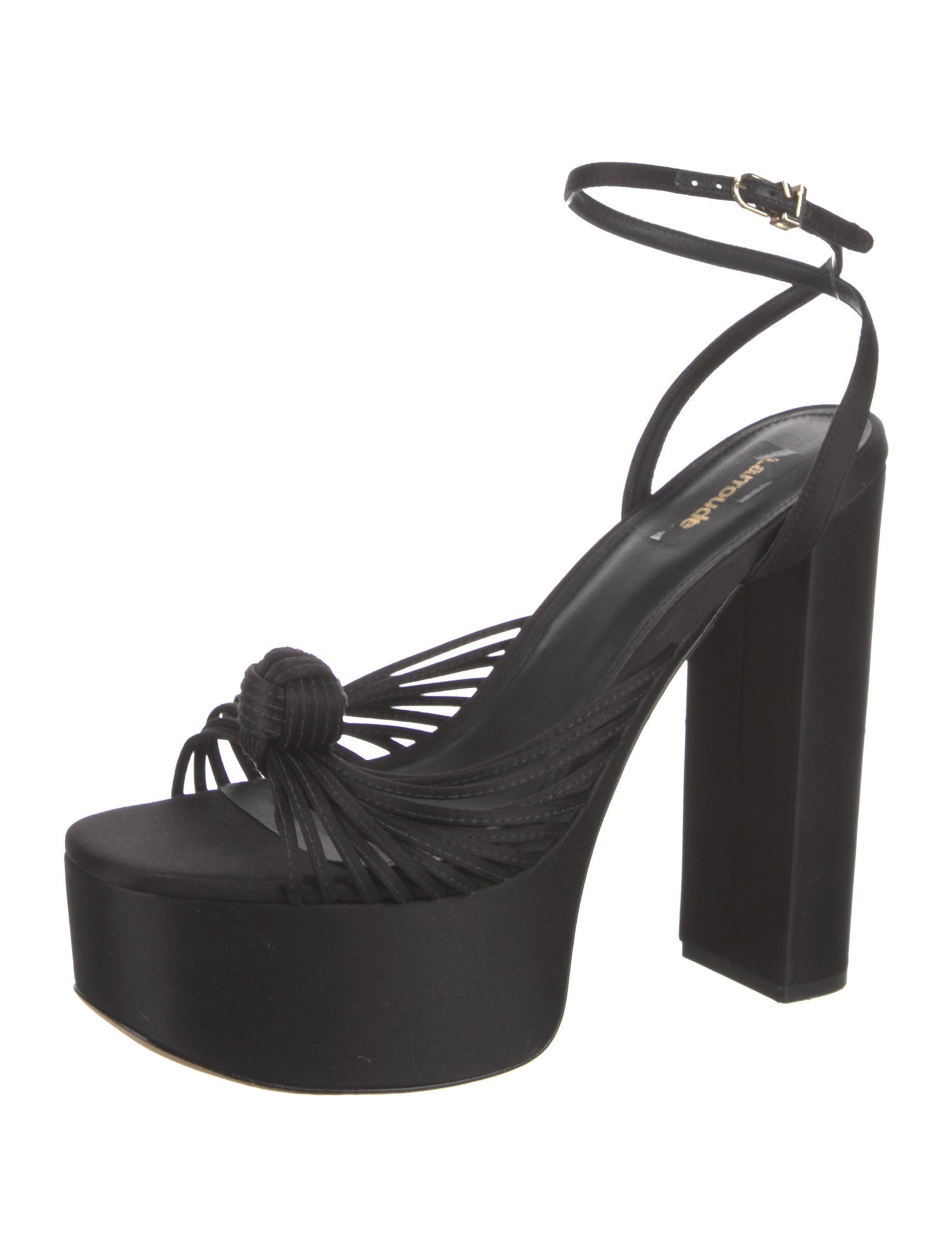 Larroude Satin Slingback Sandals