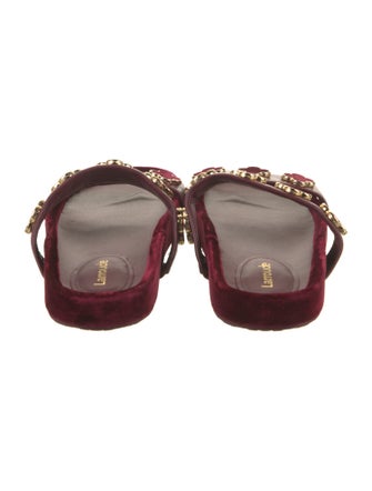 Larroude Leather Studded Accents Slides