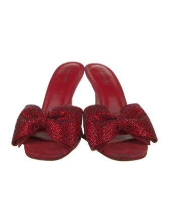 Larroude Suede Patterned Slides