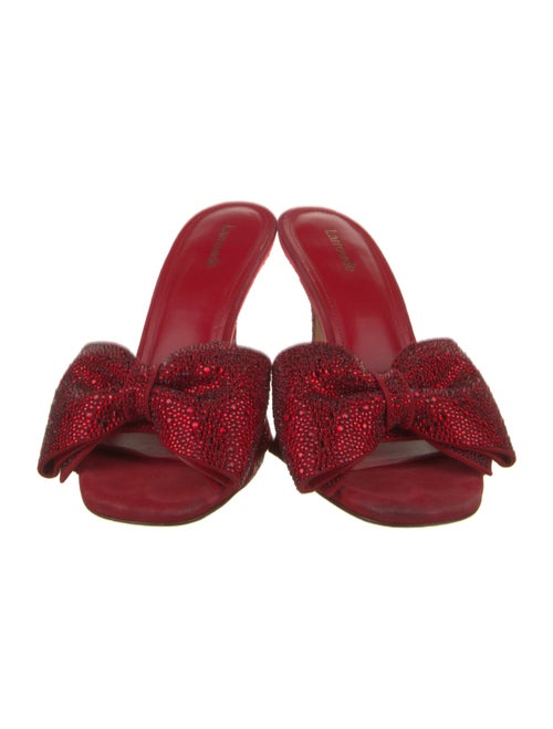 Larroude Suede Patterned Slides