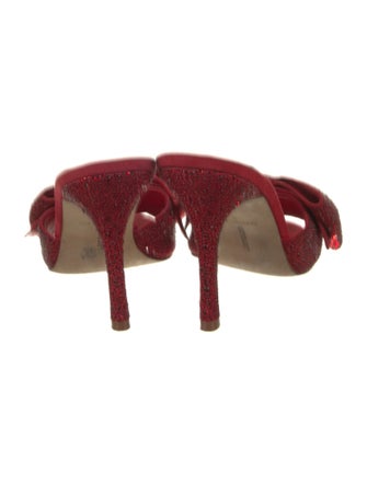 Larroude Suede Patterned Slides