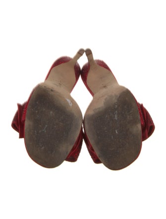 Larroude Suede Patterned Slides