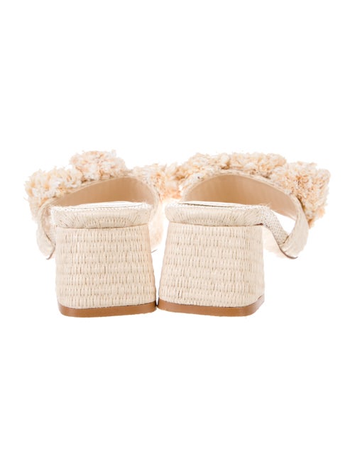 Larroude Raffia Patterned Slides