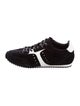 Larroude Suede Raw-Edge Trim Athletic Sneakers