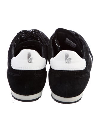 Larroude Suede Raw-Edge Trim Athletic Sneakers