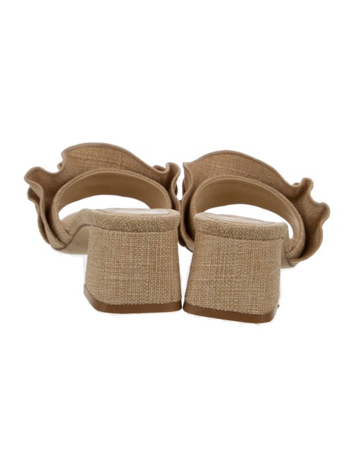 Larroude Ruffle Embellishment Slides
