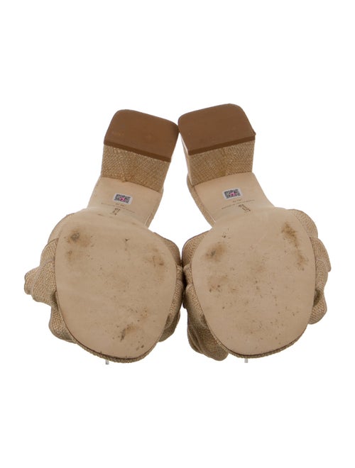 Larroude Ruffle Embellishment Slides