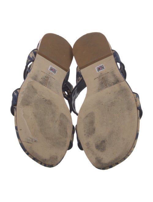 Larroude Canvas Printed Slingback Flats