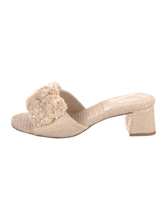 Larroude Raffia Slides