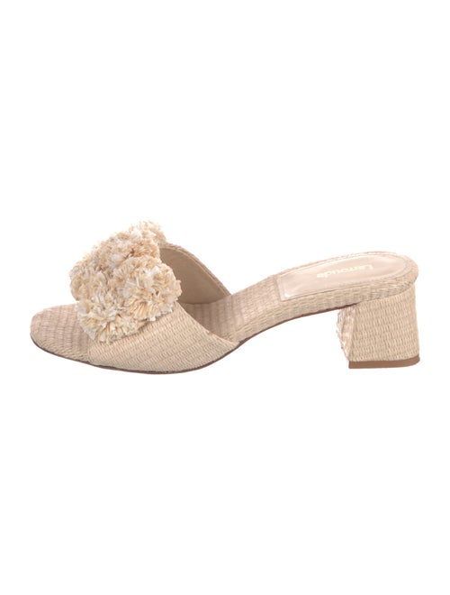 Larroude Raffia Slides