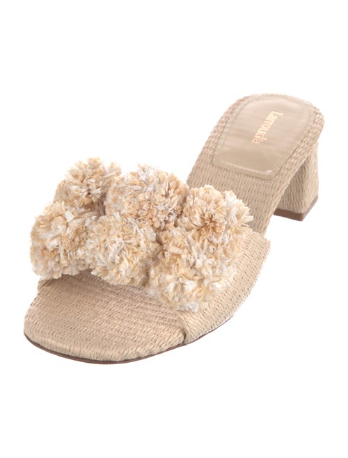 Larroude Raffia Slides