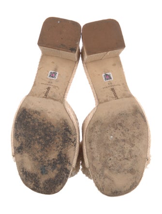 Larroude Raffia Slides