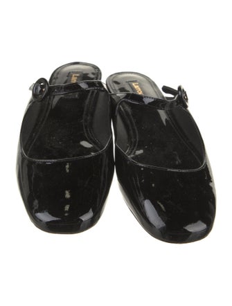 Larroude Patent Leather Mules