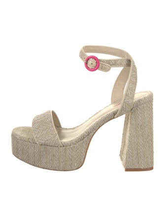 Larroude Raffia Sandals