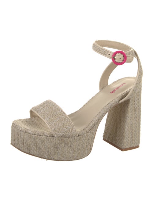 Larroude Raffia Sandals