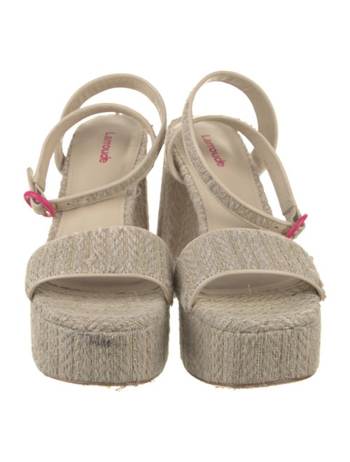 Larroude Raffia Sandals
