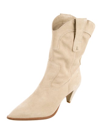 Larroude Suede Western Boots