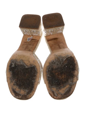 Larroude Canvas Floral Print Slides