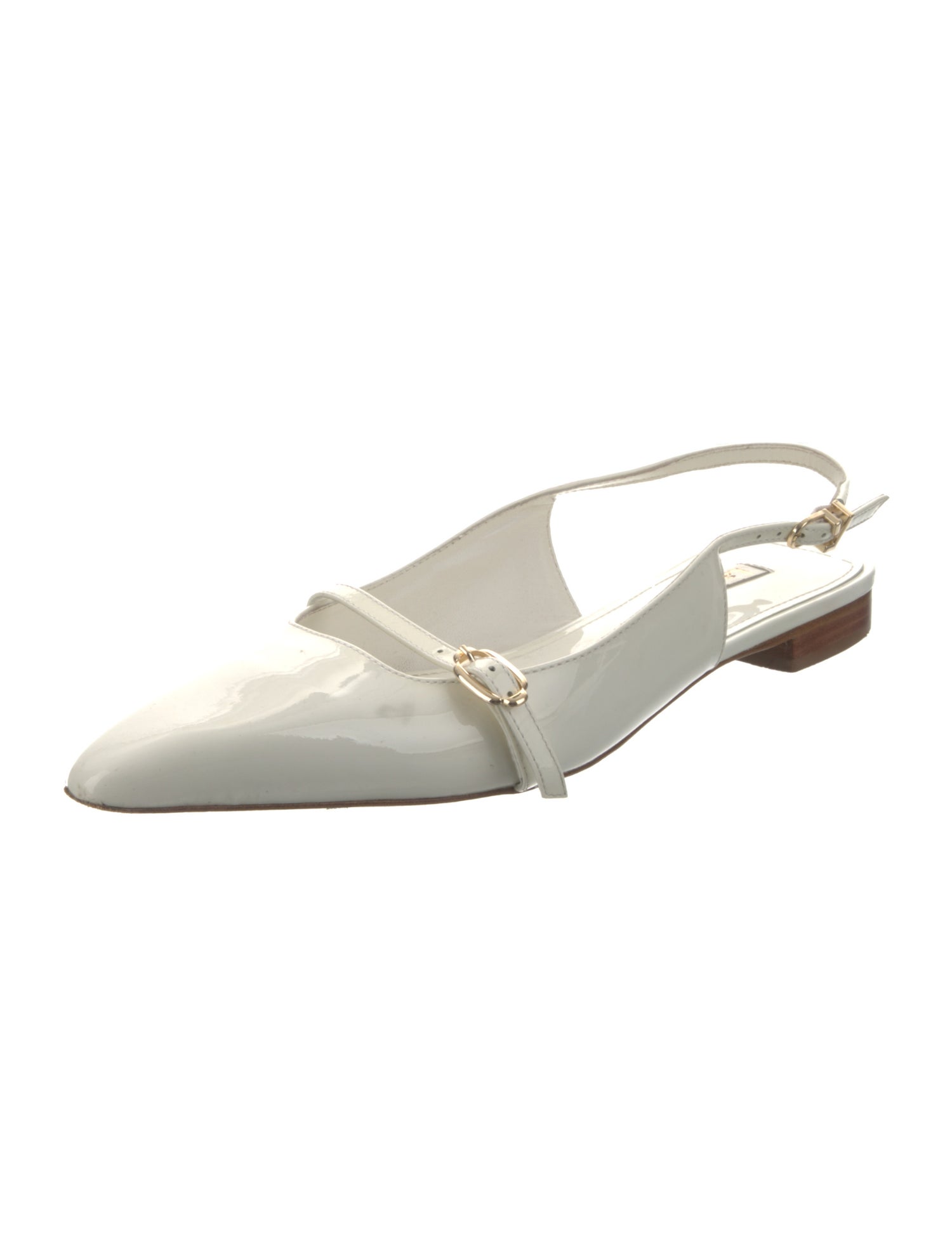 Larroude Patent Leather Slingback Flats