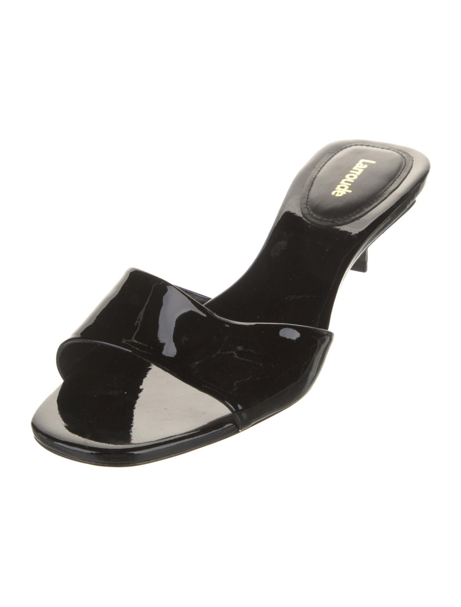 Larroude Patent Leather Slides