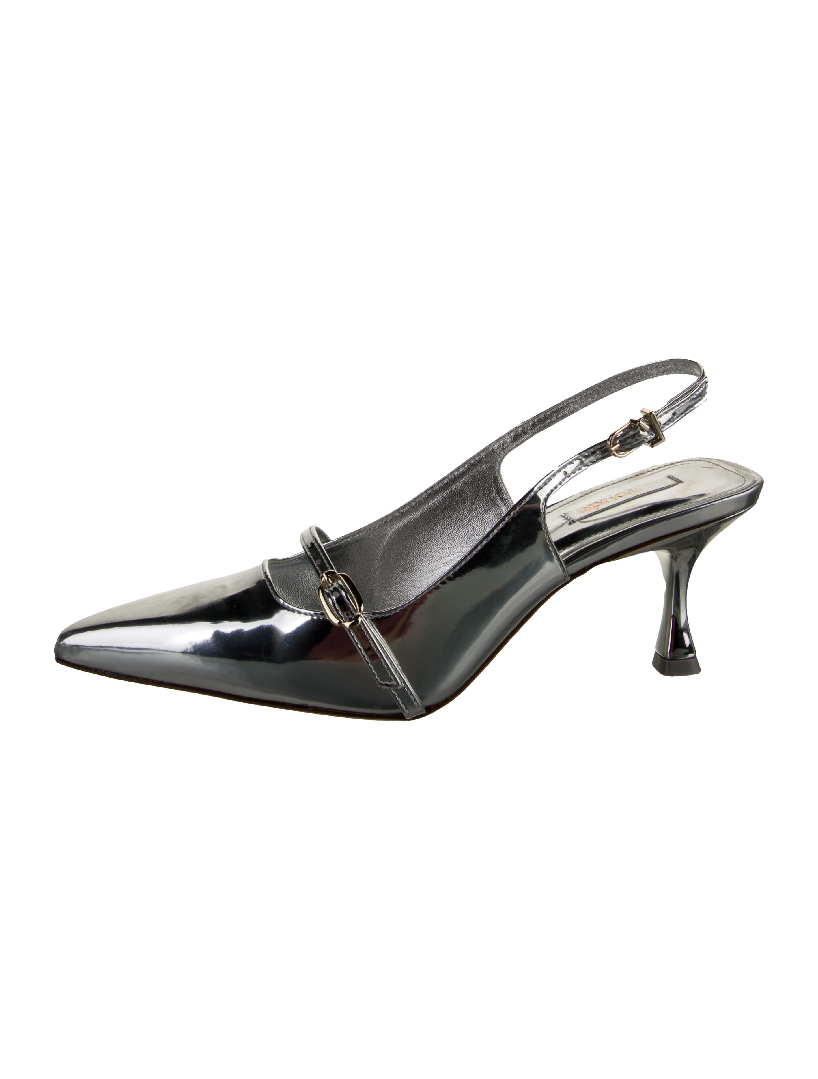 Larroude Patent Leather Slingback Pumps