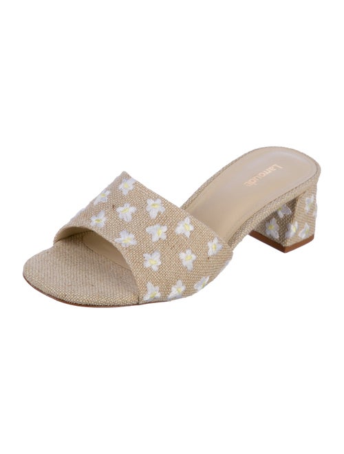 Larroude Canvas Patterned Slides