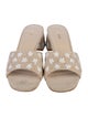 Larroude Canvas Patterned Slides